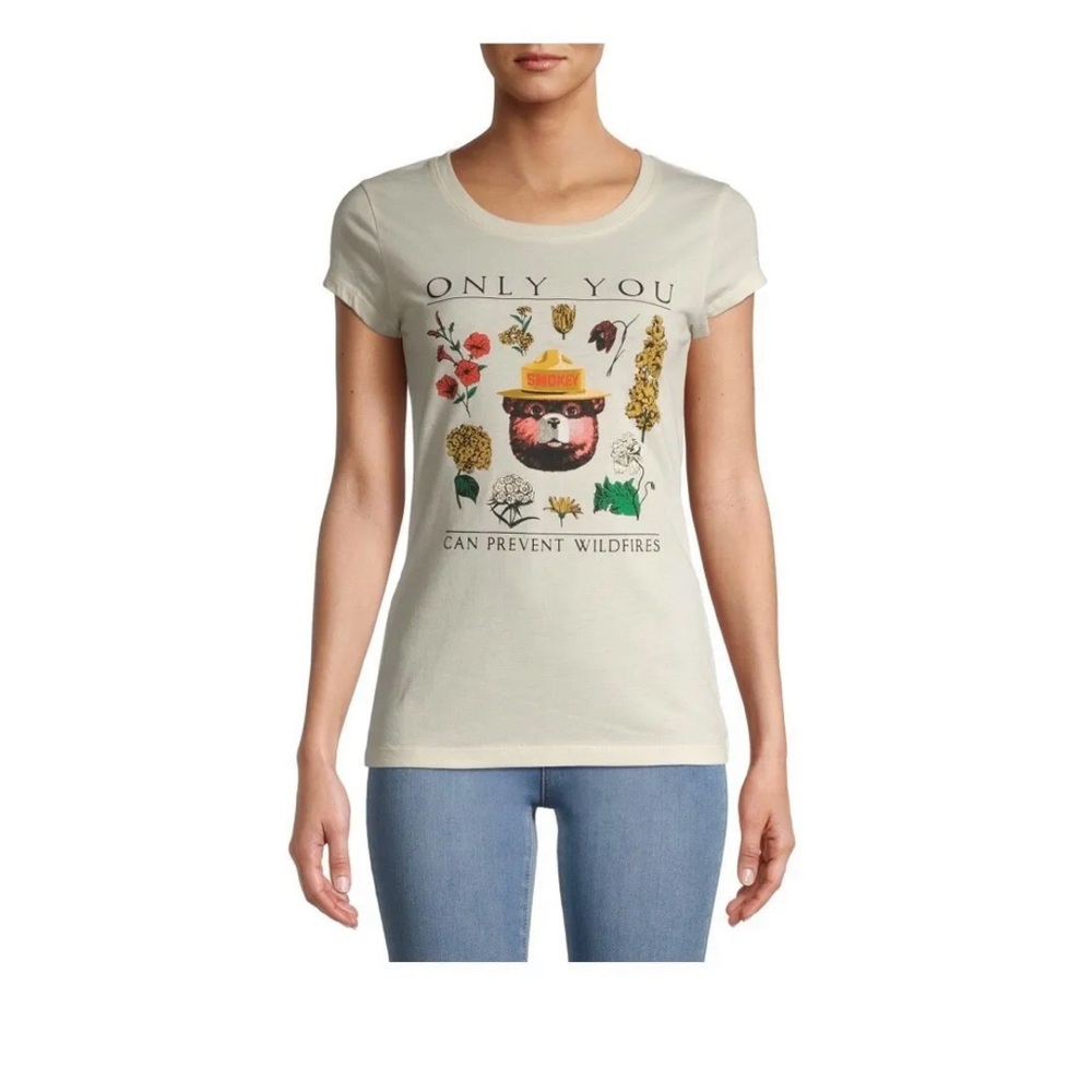 🐻SMOKEY THE BEAR Women’s Junior “Only Ypu Can Prevent Wildfire” T-shirt